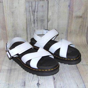 DR. MARTENS Voss II White Platform Sandals Womens Size 9